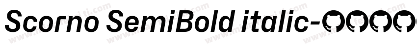 Scorno SemiBold italic字体转换